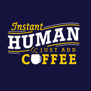 human coffee 字母個性T恤圖案